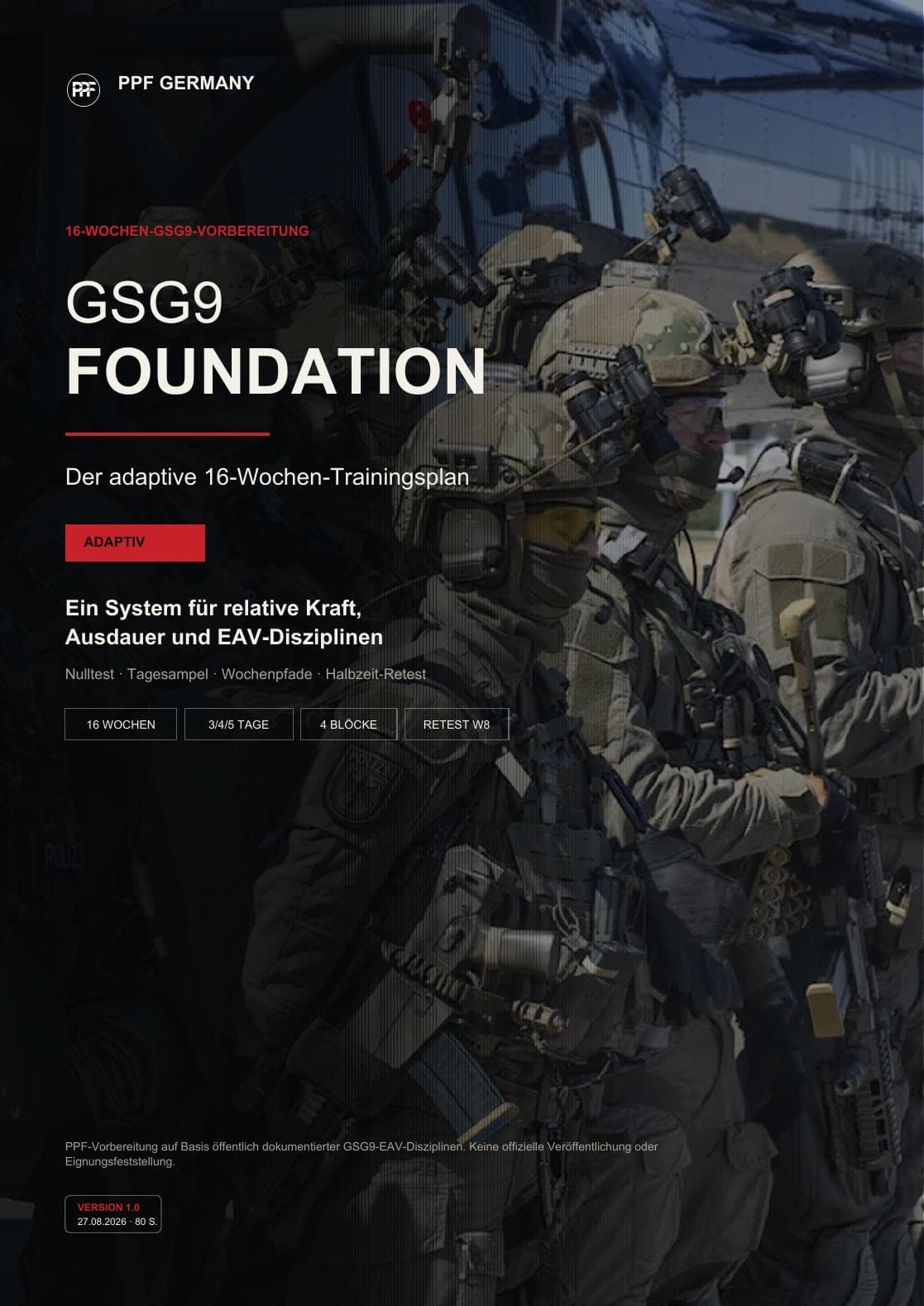 Cover des GSG9 Foundation Trainingsplan