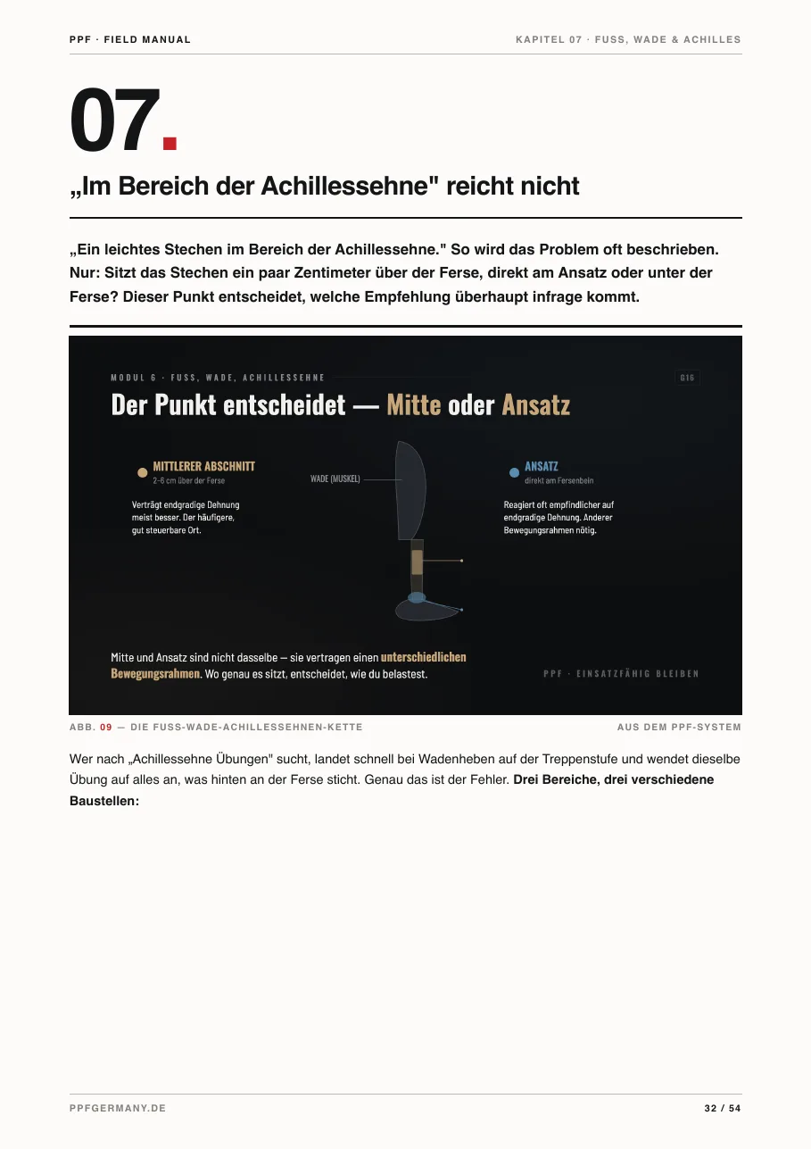 Seitenvorschau Kapitel 07: Fuß, Wade und Achillessehne