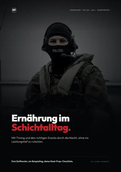 Cover: Ernährung im Schichtalltag
