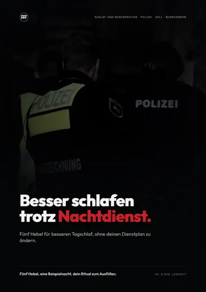 Cover: Besser schlafen trotz Nachtdienst