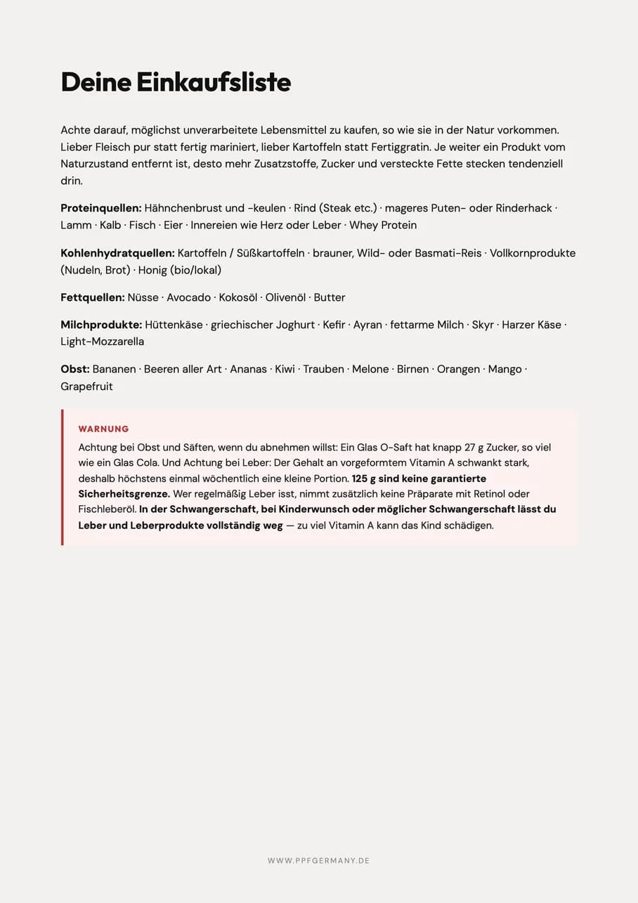 Seitenvorschau Kapitel 04: Einkaufsliste und Portionen