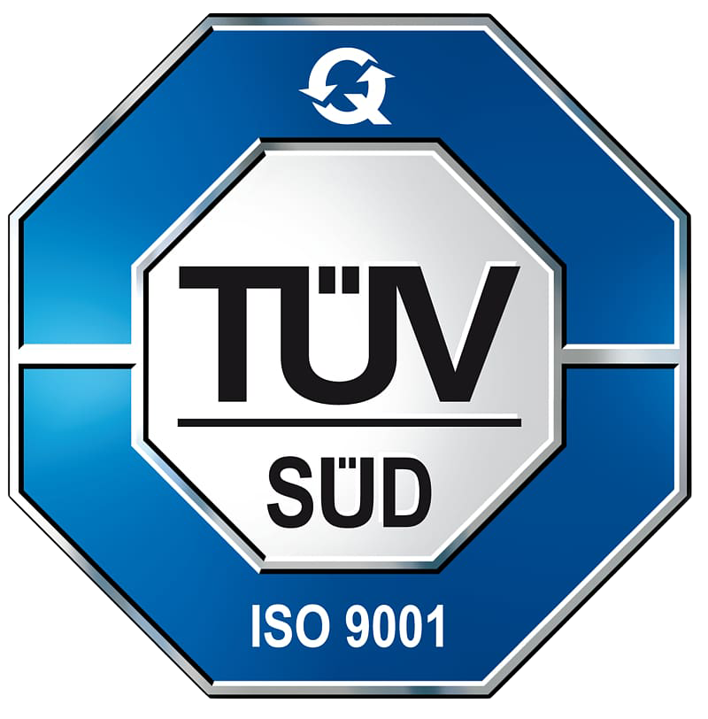 TÜV SÜD ISO 9001 zertifiziert